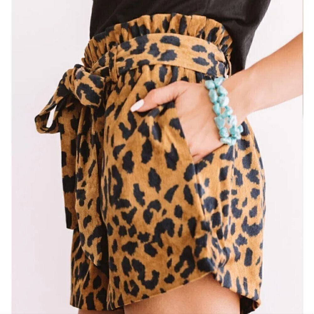 A NEW DAY Belted Leopard High Waisted Size XS